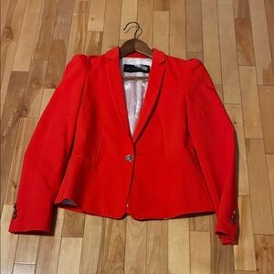 Zara Red Women's Blazer Jacket